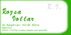rozsa vollar business card